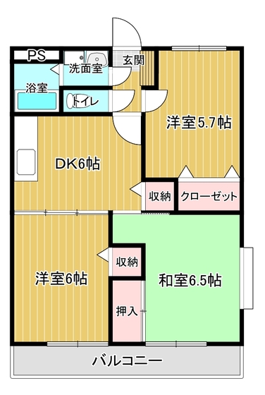 サンクレストＡの間取り