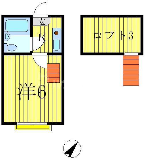 足立区梅田のアパートの間取り