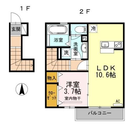 【ラスパシオ亀島の間取り】