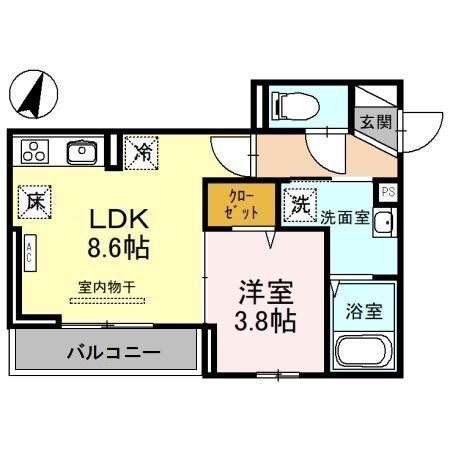 さいたま市浦和区北浦和のアパートの間取り