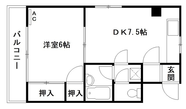 ツインズ大町Iの間取り