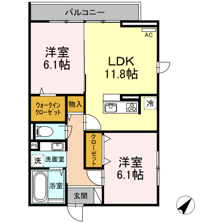 カーサグラナーテの間取り