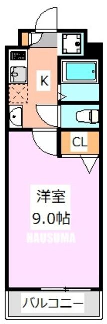 北区岸町のマンションの間取り