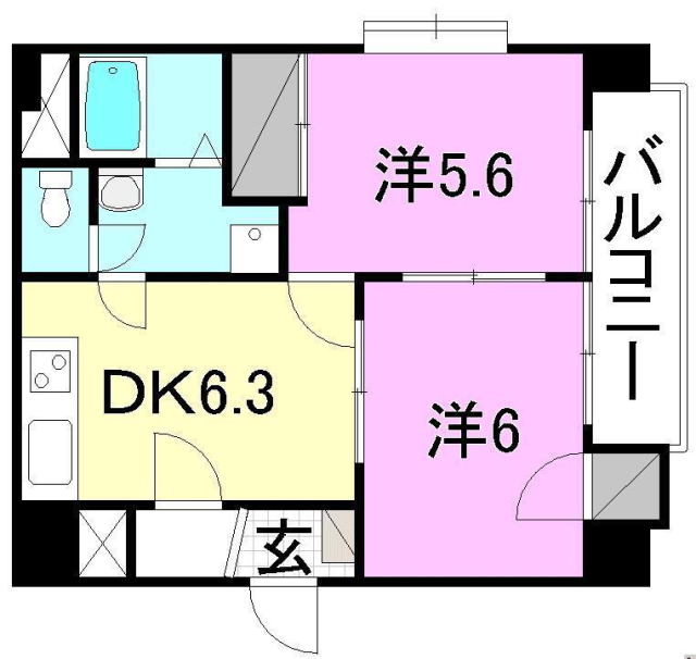 サンフラット(束本２丁目)の間取り