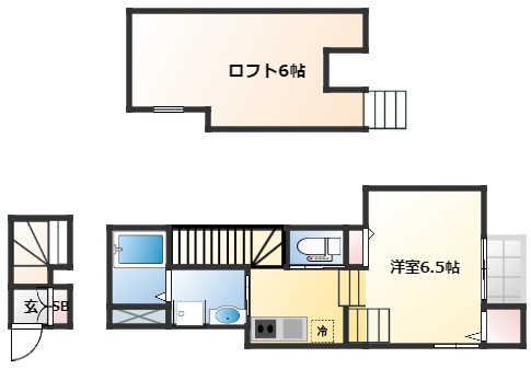 仙台市太白区八本松のアパートの間取り