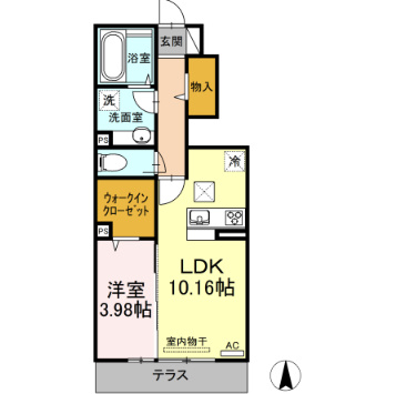 パープルシャイン蒲生の間取り