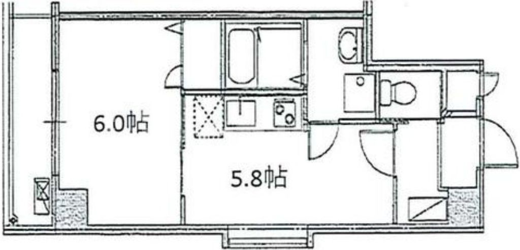 豊島区北大塚のマンションの間取り