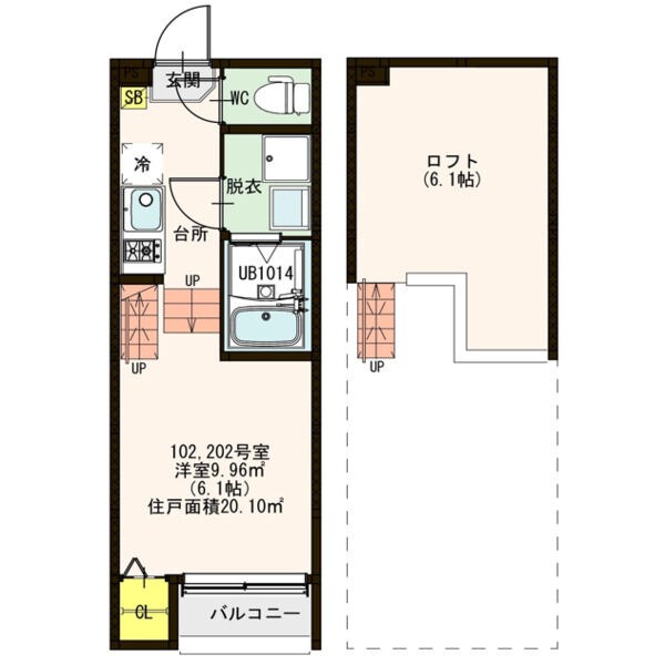 名古屋市南区呼続のアパートの間取り