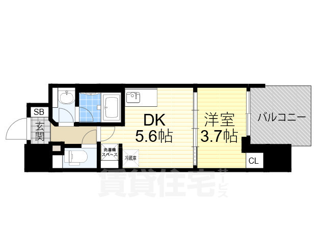 ルフォンプログレ堺筋本町タワーレジデンスの間取り