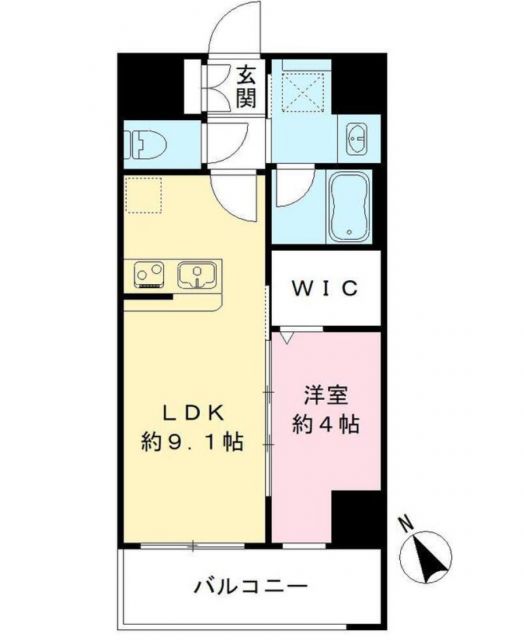 明石市西新町のマンションの間取り