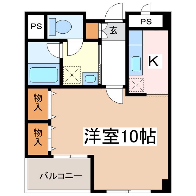 松本市本庄のマンションの間取り