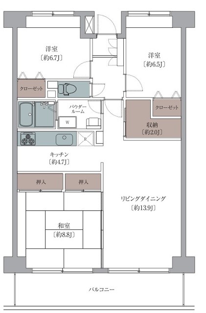 エルプレイス下総中山Iの間取り