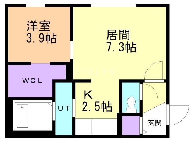 札幌市豊平区月寒東一条のマンションの間取り