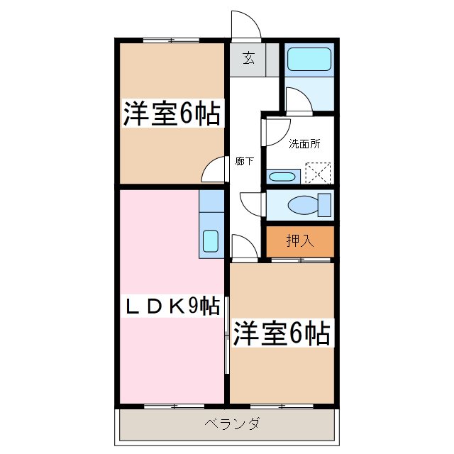 松本市井川城のマンションの間取り