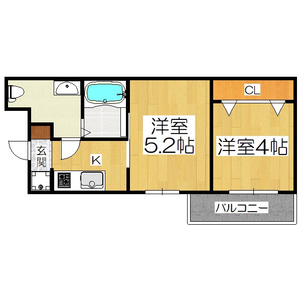 MJC京都西大路Iの間取り