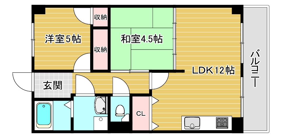 藤井寺市藤井寺のマンションの間取り