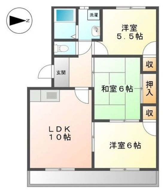 サングリーン西添の間取り