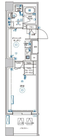 横浜市中区松影町のマンションの間取り