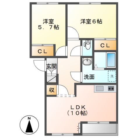 グリーンコーポセブンズシルク Ａの間取り