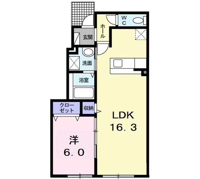 弘前市大字取上のアパートの間取り