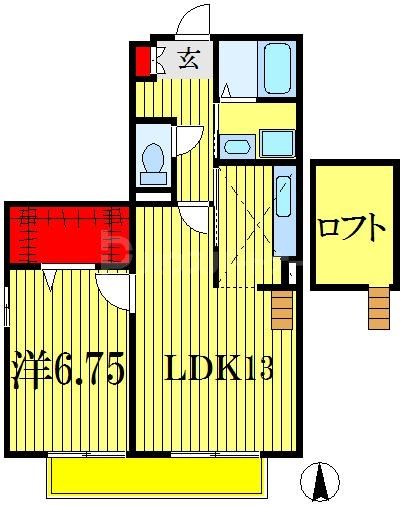 船橋市印内のアパートの間取り