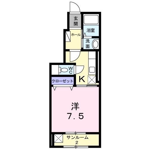 【マンチェスターテリアＢの間取り】