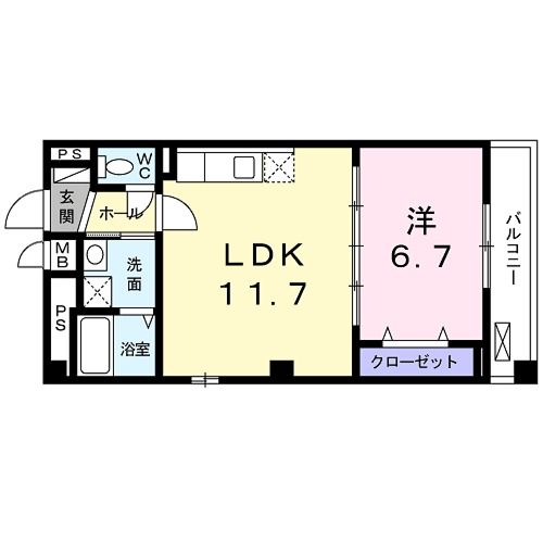 【アネックス久我の杜　五番館の間取り】