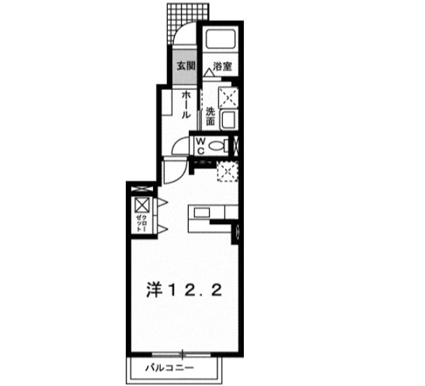 館林市大谷町のアパートの間取り