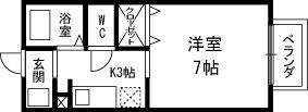 和歌山市狐島のアパートの間取り