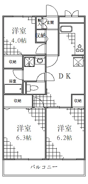 江東区大島のマンションの間取り