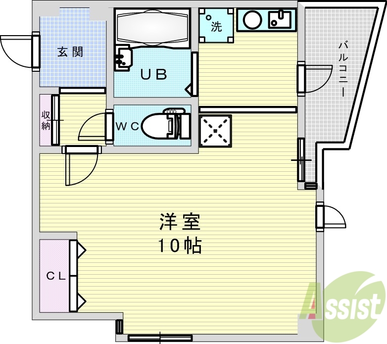 豊中市寺内のマンションの間取り