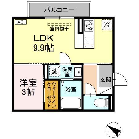 東広島市八本松飯田のアパートの間取り