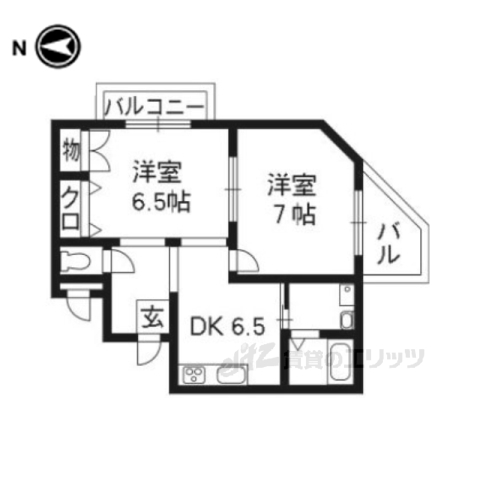 京都市伏見区景勝町のマンションの間取り