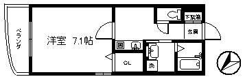 茨木市中穂積のマンションの間取り