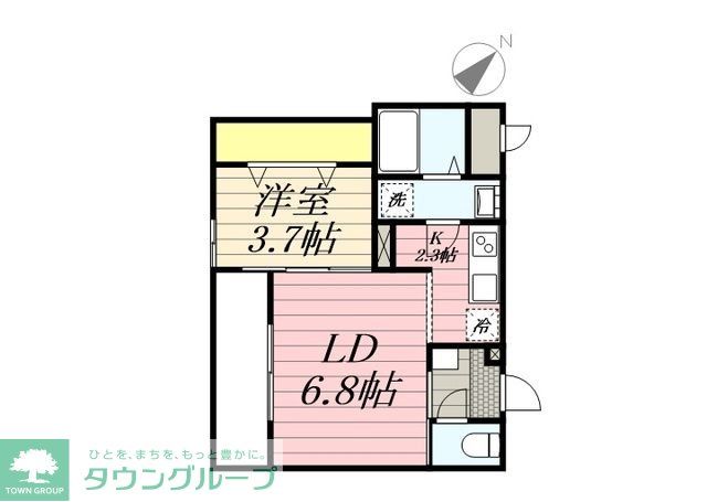 福岡市東区香住ヶ丘のアパートの間取り