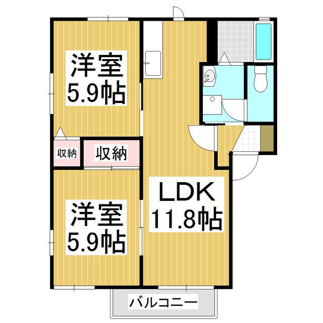 フレグランスあんじゅＣの間取り