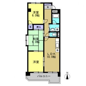 半田市宮本町のマンションの間取り