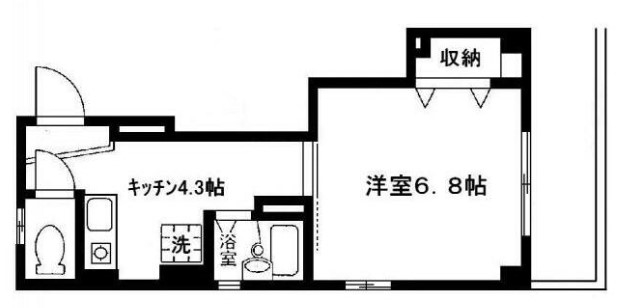 横浜市中区日ノ出町のマンションの間取り