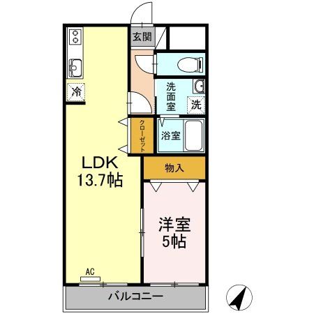 アステラス湯田の間取り