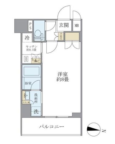 東京都墨田区両国３（マンション）の賃貸物件の間取り
