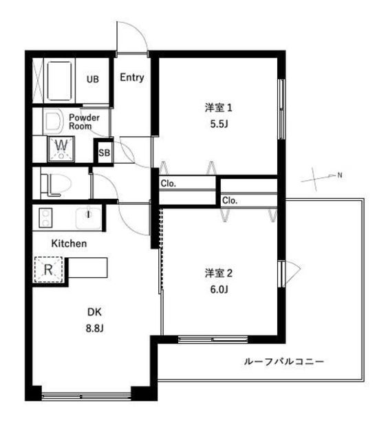 東京都杉並区高円寺南１（マンション）の賃貸物件の間取り