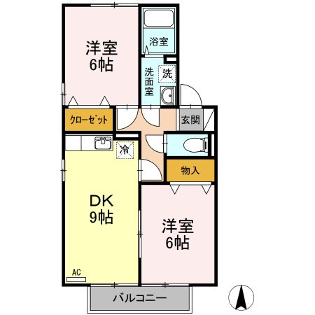 リッツハウス　ＡＳＵＫＡ　A棟の間取り