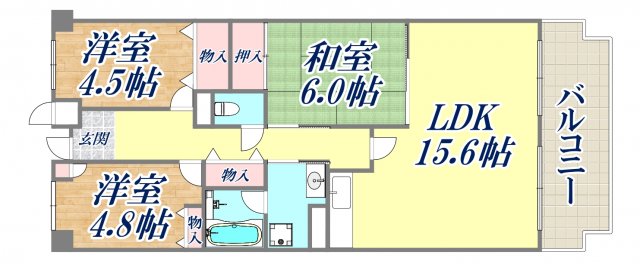 3LDK Mansion in Nishinomiya, Hyogo — photo 2 of 3