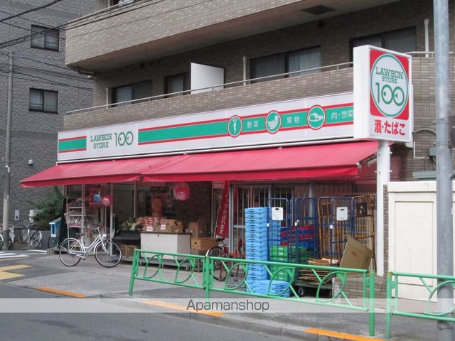 コンビニ　ローソンストア１００（コンビニ）まで218m