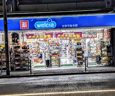 ドラックストア　ウエルシア文京千駄木店（ドラッグストア）まで828m