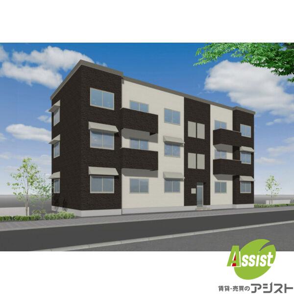建物外観　外観予想パース　札幌市中央区南五条西「メゾン・モン・エタン」
