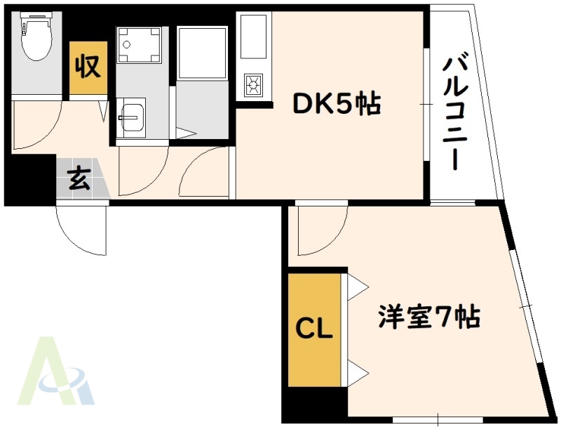 中西フラットの間取り写真