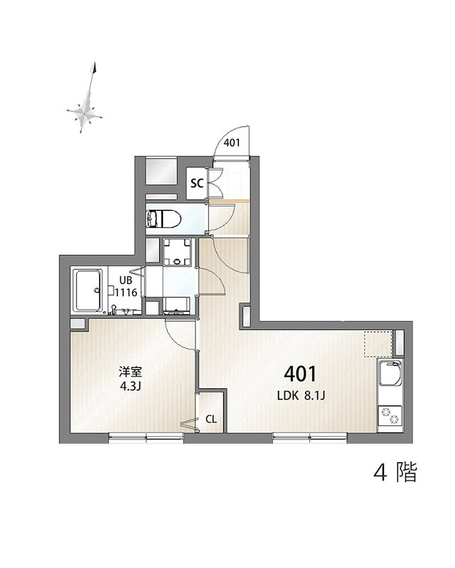 エルファーロ三軒茶屋の間取り写真