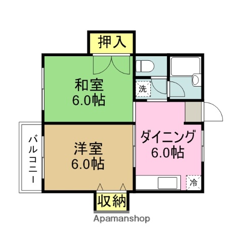 都営新宿線 瑞江駅 徒歩12分 2階建 築38年の間取り写真