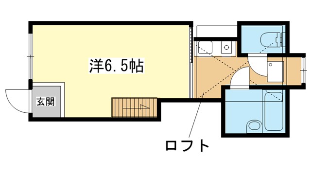 阪急宝塚線 蛍池駅 徒歩2分 2階建 築39年の間取り写真